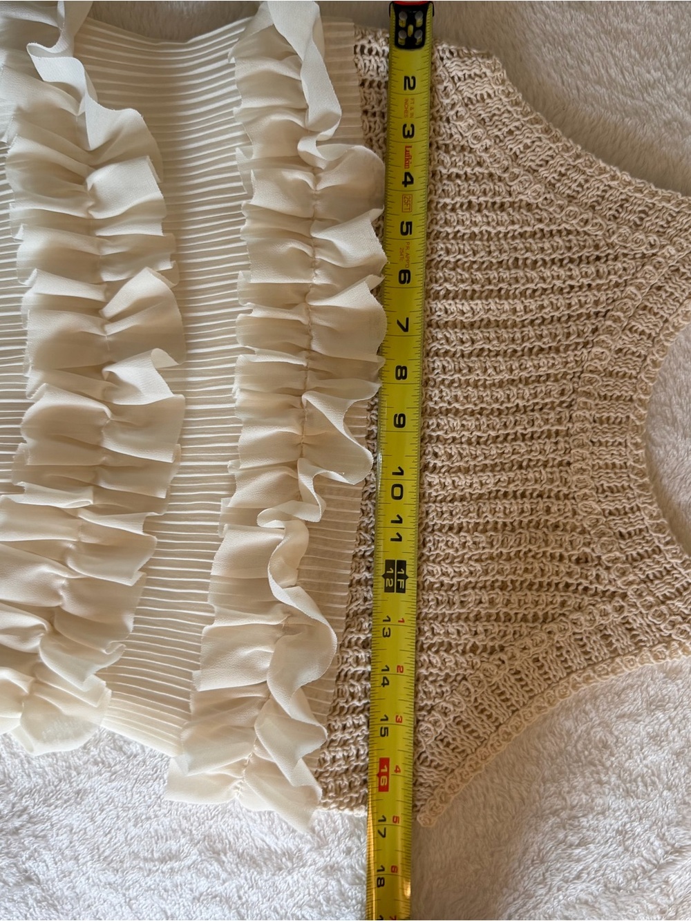 POL Cream Ruffle Knit Camisole - Picture 4 of 7
